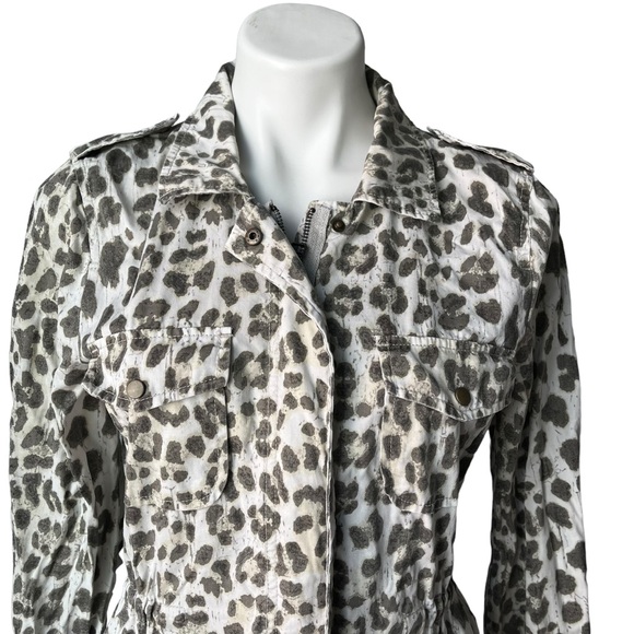 Lily Aldridge For Velvet Leopard Print Utility Jacket, Sz M - Picture 9 of 13